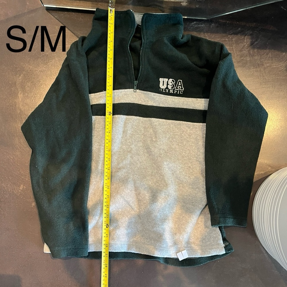 Green and Gray USA Athletic Pullover